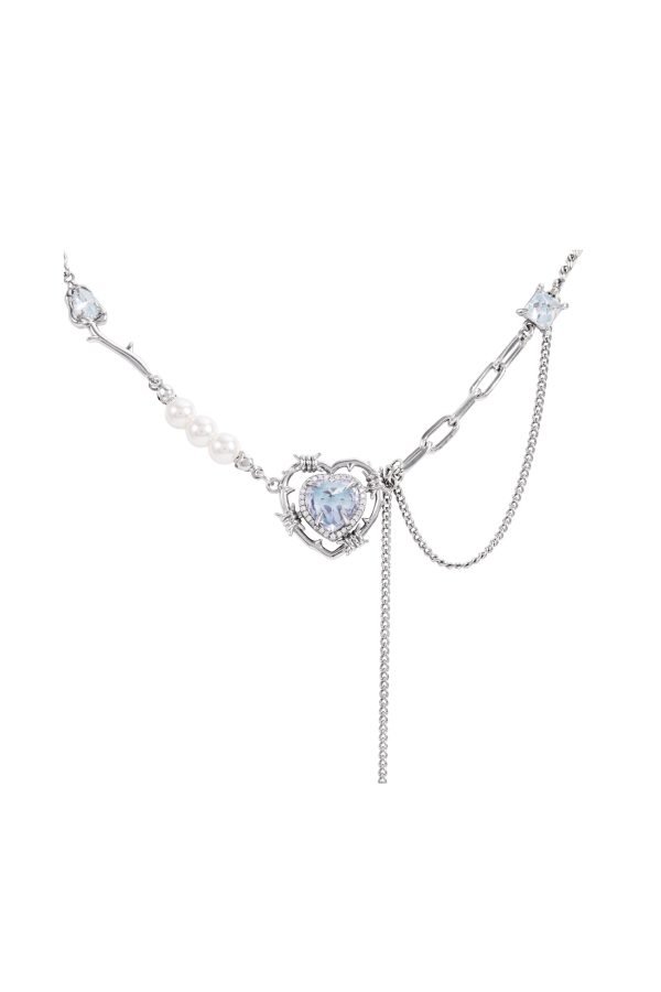 CRYSTALE NECKLACE SILVER For Discount - Image 3
