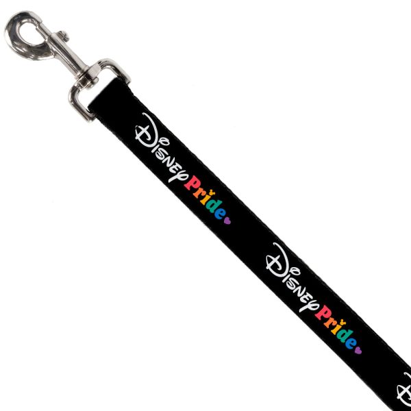 Dog Leash - DISNEY PRIDE Signature Logo Black White Rainbow Supply - Image 2